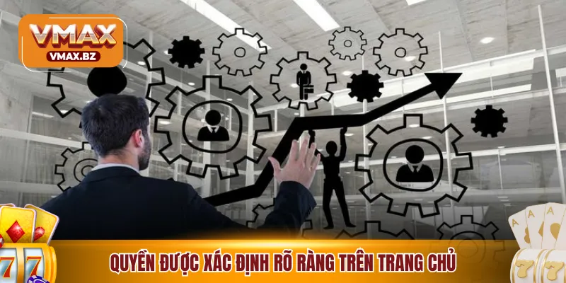 Quyền được xác định rõ ràng trên trang chủ
